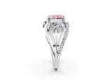 White gold Three-Stone Fancy Pink Radiant Cut Cut Diamond Split Shank Prong Set Ring_14