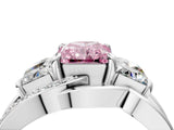 White gold Three-Stone Fancy Pink Radiant Cut Cut Diamond Split Shank Prong Set Ring_16