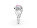 White gold Three-Stone Fancy Pink Radiant Cut Cut Diamond Split Shank Prong Set Ring_26