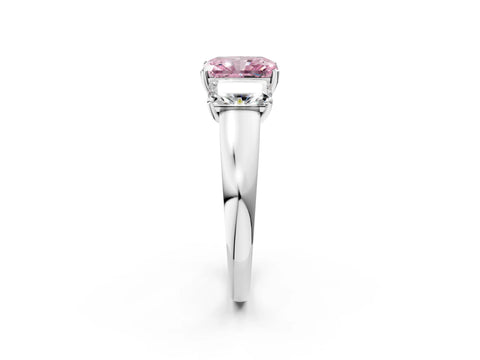 White gold Three-Stone Fancy Pink Radiant Cut Cut Solitaire Ring with Classic Prong Setting_14