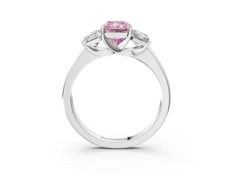 White gold Three-Stone Fancy Pink Radiant Cut Cut Solitaire Ring with Classic Prong Setting_15