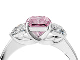 White gold Three-Stone Fancy Pink Radiant Cut Cut Solitaire Ring with Classic Prong Setting_16