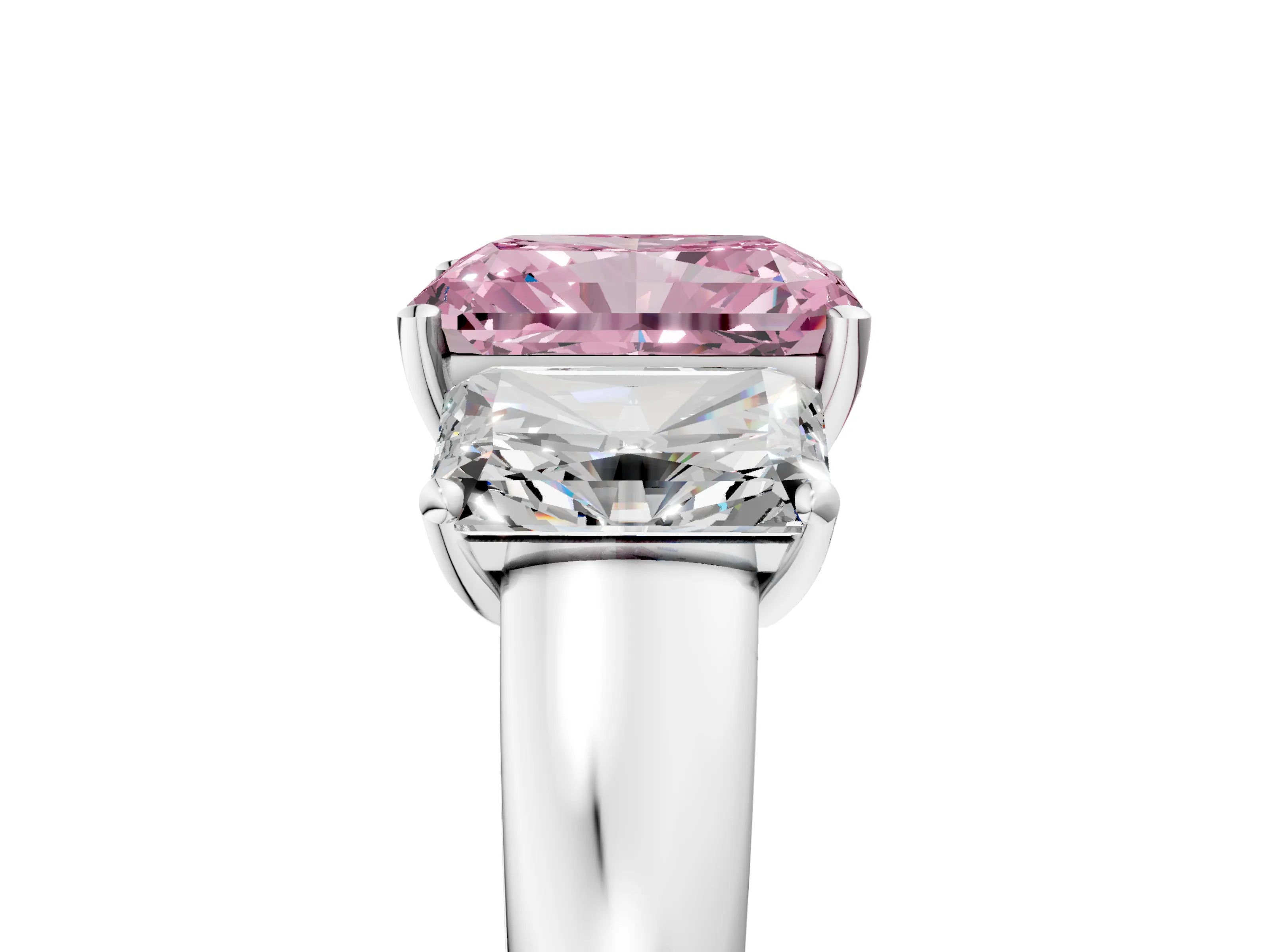 White gold Three-Stone Fancy Pink Radiant Cut Cut Solitaire Ring with Classic Prong Setting_17