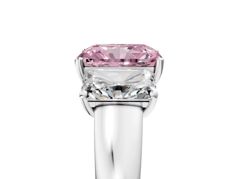 White gold Three-Stone Fancy Pink Radiant Cut Cut Solitaire Ring with Classic Prong Setting_17
