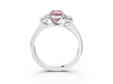 White gold Three-Stone Fancy Pink Radiant Cut Cut Solitaire Ring with Classic Prong Setting_3