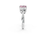 White gold Three-Stone Fancy Pink Radiant Cut Diamond Channel Set Engagement Ring with Prong Setting_26