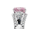 White gold Three-Stone Fancy Pink Radiant Cut Diamond Engagement Ring with Pave Band and Prong Setting_17