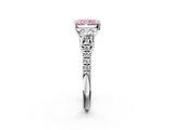 White gold Three-Stone Fancy Pink Radiant  Cut Diamond Pavé Band with Four-Prong Setting_30