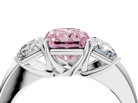 White gold Three-Stone Fancy Pink Radiant  Cut Diamond Ring with Channel-Set Band and Four-Prong Setting_53