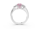 White gold Three-Stone Fancy Pink Radiant  Cut Diamond Ring with Channel-Set Band and Four-Prong Setting_88