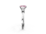 White gold Three-Stone Fancy Pink Radiant  Cut Diamond Solitaire with Prong Setting and Classic Band_30
