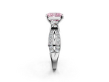 White gold Three-Stone Fancy Pink Radiant  Cut Diamond Twist Band with Prong Setting_36