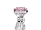 White gold Three-Stone Fancy Pink Radiant  Cut Diamond Twist Band with Prong Setting_39