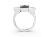 White gold Three Stone Fancy Pink Round Cut Cut Channel Set Diamond Ring_39