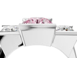 White gold Three Stone Fancy Pink Round Cut Cut Channel Set Diamond Ring_40