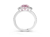 White gold Three-Stone Fancy Pink Round Cut Cut Diamond Pavé Band with Prong Setting_48