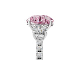 White gold Three-Stone Fancy Pink Round Cut Cut Diamond Pavé Band with Prong Setting_50