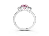 White gold Three-Stone Fancy Pink Round Cut Cut Diamond Pavé Band with Prong Setting_54