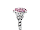 White gold Three-Stone Fancy Pink Round Cut Cut Diamond Pavé Band with Prong Setting_56