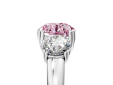 White gold Three-Stone Fancy Pink Round Cut Cut Diamond Ring with Channel Set Band and Four-Prong Setting_17