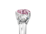 White gold Three-Stone Fancy Pink Round Cut Cut Diamond Ring with Channel Set Band and Four-Prong Setting_42