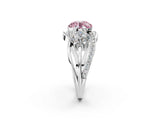 White gold Three-Stone Fancy Pink Round Cut Cut Diamond Split Shank Prong Set Ring_14