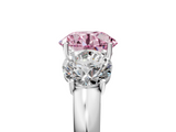White gold Three-Stone Fancy Pink Round  Cut Diamond Ring with Channel-Set Band and Four-Prong Setting_25