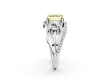 White gold Three-Stone Fancy Yellow Asscher Cut Cut Diamond Split Shank Prong Set Ring_26