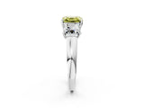 White gold Three-Stone Fancy Yellow Asscher Cut Cut Solitaire Ring with Classic Prong Setting_14