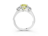 White gold Three-Stone Fancy Yellow Cushion Cut Cut Solitaire Ring with Classic Prong Setting_15