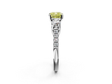 White gold Three-Stone Fancy Yellow Cushion  Cut Diamond Pavé Band with Four-Prong Setting_30