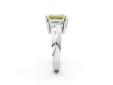 White gold Three Stone Fancy Yellow Emerald Cut Cut Channel Set Diamond Ring_38