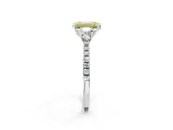 White gold Three-Stone Fancy Yellow Emerald Cut Cut Diamond Pavé Band with Prong Setting_59