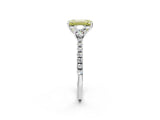 White gold Three-Stone Fancy Yellow Emerald Cut Cut Diamond Pavé Band with Prong Setting_71
