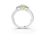 White gold Three-Stone Fancy Yellow Emerald Cut Cut Diamond Ring with Channel Set Band and Four-Prong Setting_39