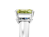White gold Three-Stone Fancy Yellow Emerald Cut Cut Solitaire Ring with Classic Prong Setting_17