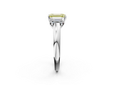 White gold Three-Stone Fancy Yellow Emerald  Cut Diamond Ring with Channel-Set Band and Four-Prong Setting_49