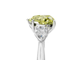 White gold Three-Stone Fancy Yellow Heart Cut Brilliant Diamond Solitaire Ring with Tapered Band and Four-Prong Setting_36