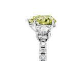 White gold Three-Stone Fancy Yellow Heart Cut Cut Diamond Pavé Band with Prong Setting_32
