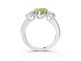 White gold Three-Stone Fancy Yellow Heart Cut Cut Diamond Ring with Channel Set Band and Four-Prong Setting_39