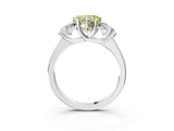 White gold Three-Stone Fancy Yellow Heart Cut Cut Solitaire Ring with Classic Prong Setting_15