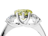 White gold Three-Stone Fancy Yellow Heart Cut Cut Solitaire Ring with Classic Prong Setting_16