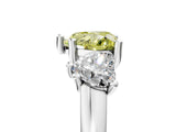 White gold Three-Stone Fancy Yellow Heart Cut Cut Solitaire Ring with Classic Prong Setting_17