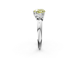 White gold Three-Stone Fancy Yellow Heart  Cut Diamond Ring with Channel-Set Band and Four-Prong Setting_69