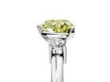 White gold Three-Stone Fancy Yellow Heart  Cut Diamond Solitaire with Prong Setting and Classic Band_30
