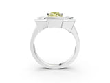 White gold Three Stone Fancy Yellow Marquise Cut Cut Channel Set Diamond Ring_39