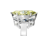 White gold Three-Stone Fancy Yellow Marquise Cut Cut Diamond Engagement Ring with Flat Band and Four-Prong Setting_17