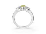 White gold Three-Stone Fancy Yellow Marquise Cut Cut Diamond Ring with Channel Set Band and Four-Prong Setting_3