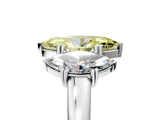 White gold Three-Stone Fancy Yellow Marquise Cut Cut Diamond Ring with Channel Set Band and Four-Prong Setting_5