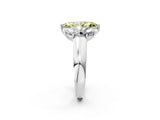 White gold Three-Stone Fancy Yellow Marquise Cut Cut Diamond Ring with Prong Setting and Classic Band_2